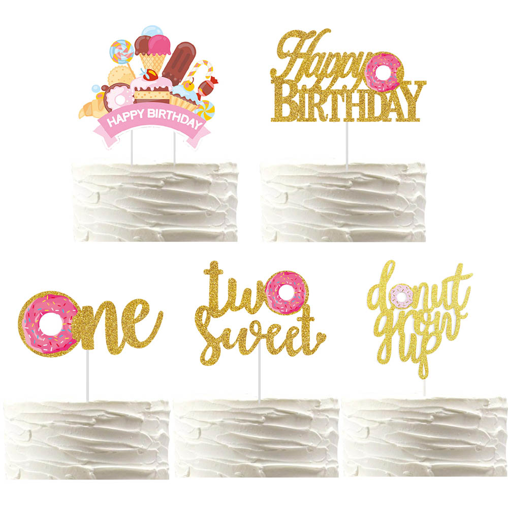 Donut Cake Decoration Happy Bi - Baby Food Year Old review and price
