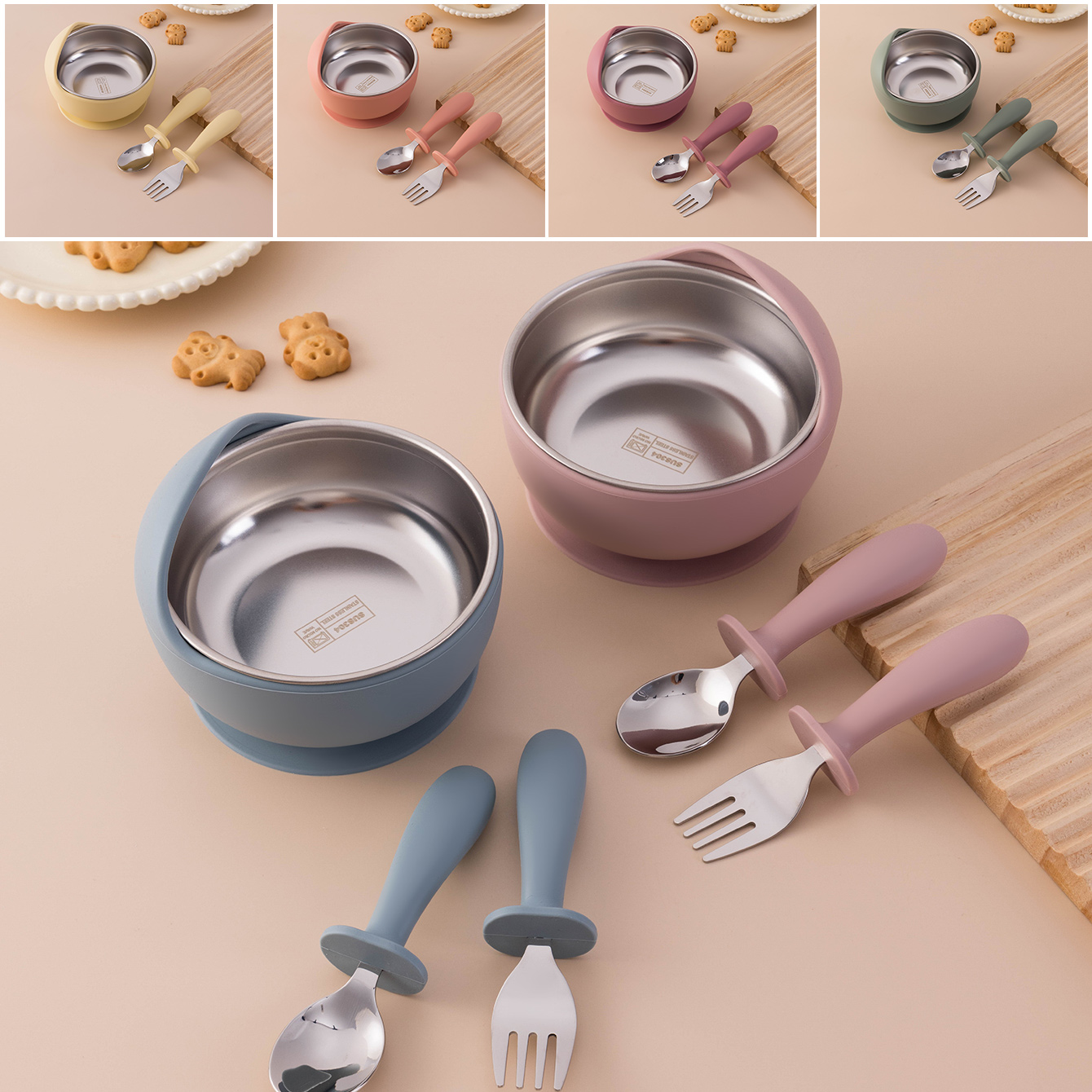Color Kids 3PCS Stainless Stee - Baby Food Utensils Set review and price