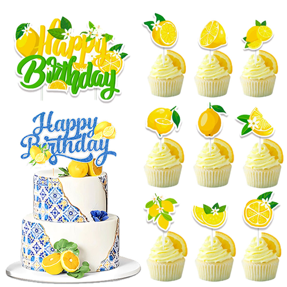 Lemon Cupcake Toppers Summer C - Baby Food Fruits review and price