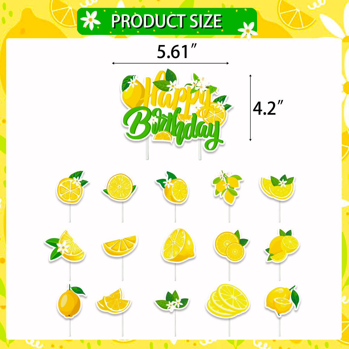Lemon Cupcake Toppers Summer C - Baby Food Fruits review and price