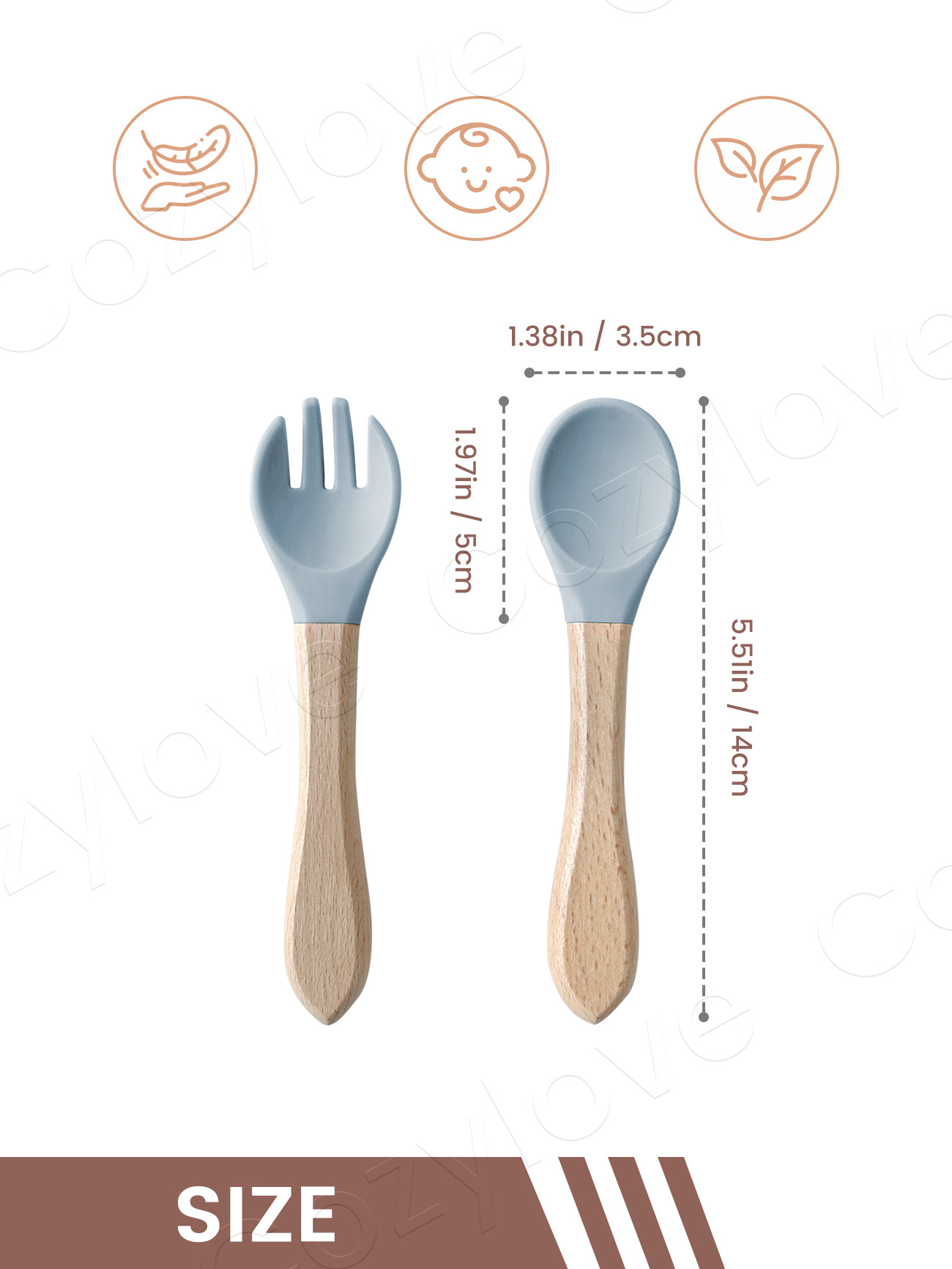 Baby Silicone Fork Spoon Set,  - Baby Food Utensils Set review and price